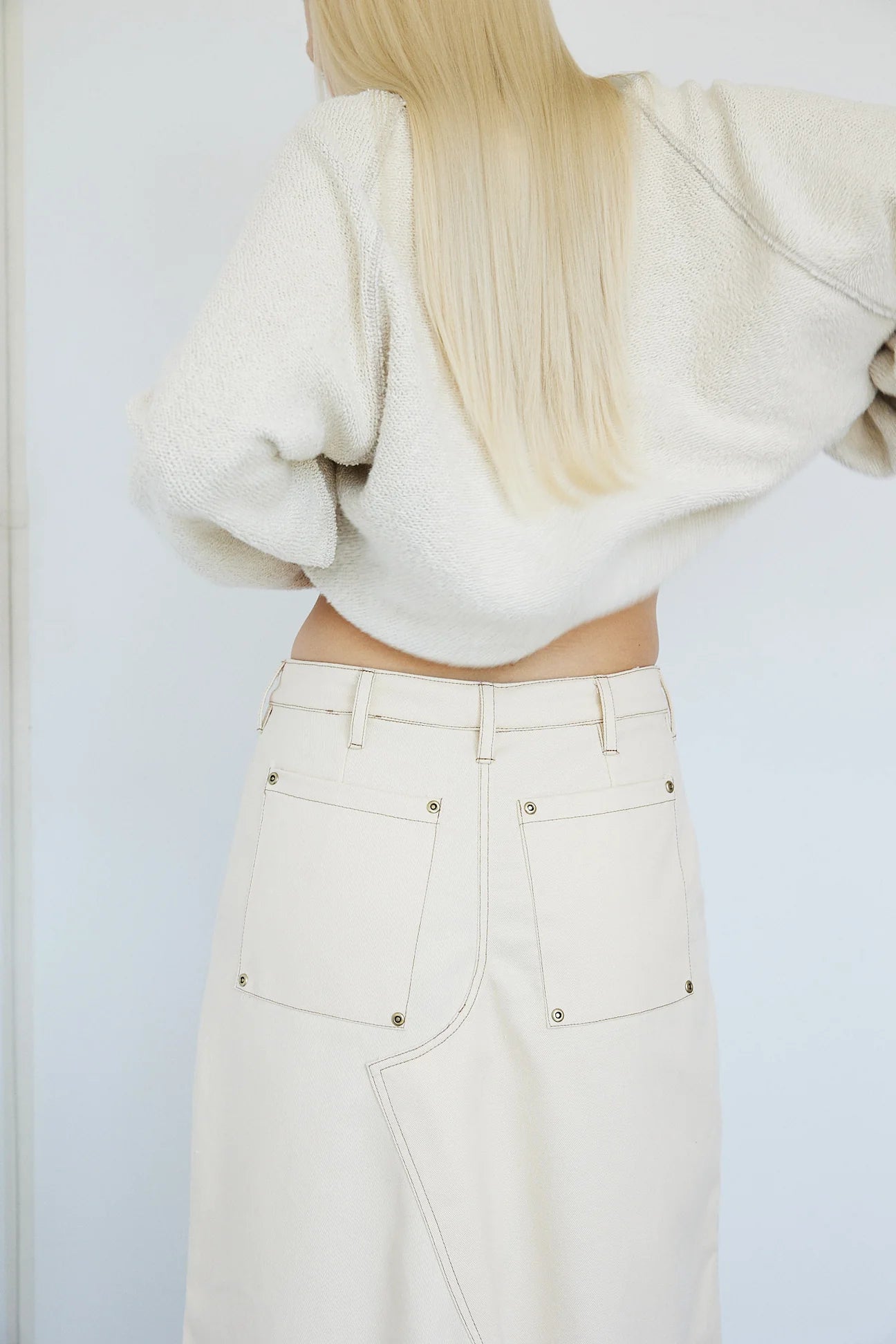 Denim Twill Skirt | Vanilla