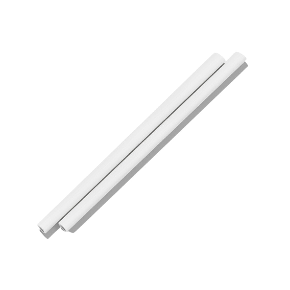 Coloured Silicone Straws | White
