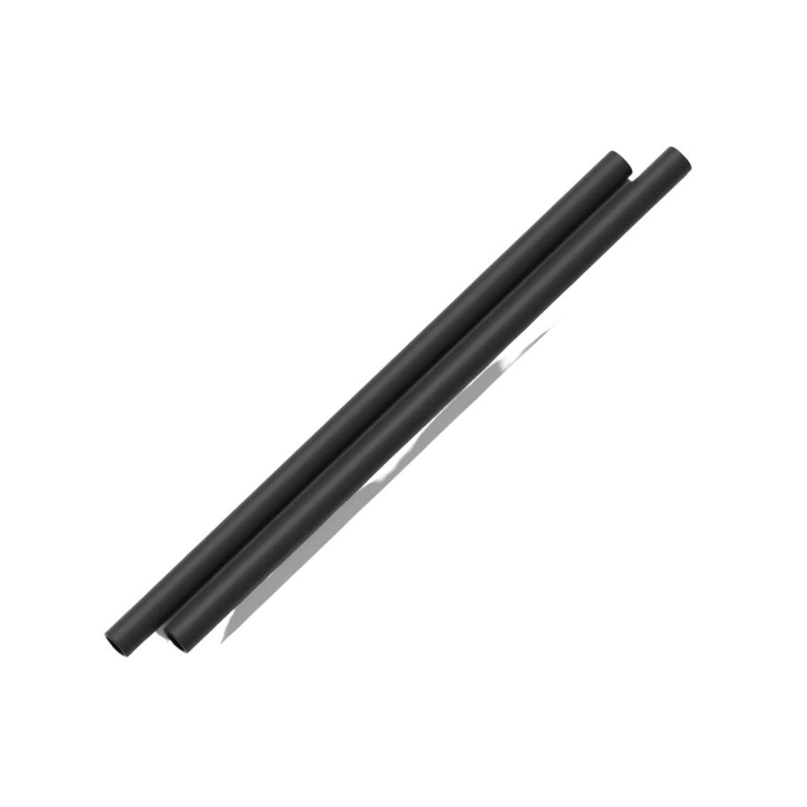 Coloured Silicone Straws | Black