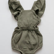 RUFFLE ROMPER | SAGE