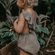 RUFFLE ROMPER | SAGE