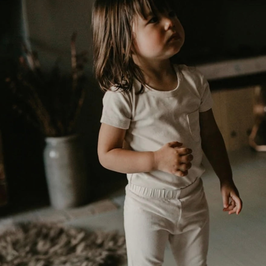 SHORT SLEEVE POCKET ONESIE | UNDYED