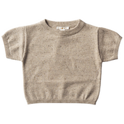 Dropped Shoulder Speckled Tee | Oatmeal Mud