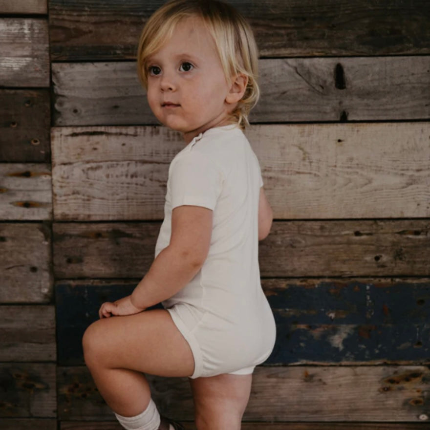 SHORT SLEEVE POCKET ONESIE | UNDYED