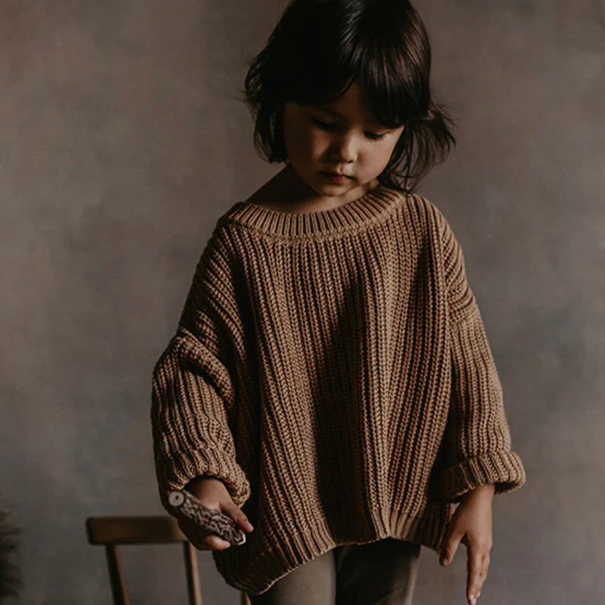 Chunky Knit Sweater | Caramel