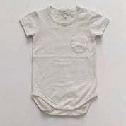 SHORT SLEEVE POCKET ONESIE | UNDYED